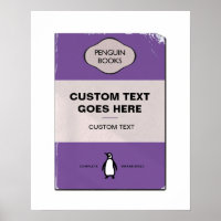 Custom Pinguin Book Cover Poster | Personalisiert
