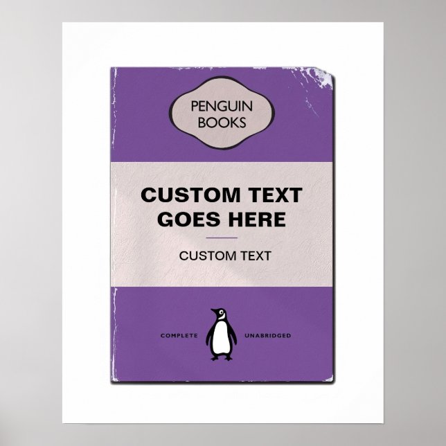 Custom Pinguin Book Cover Poster | Personalisiert (Vorne)