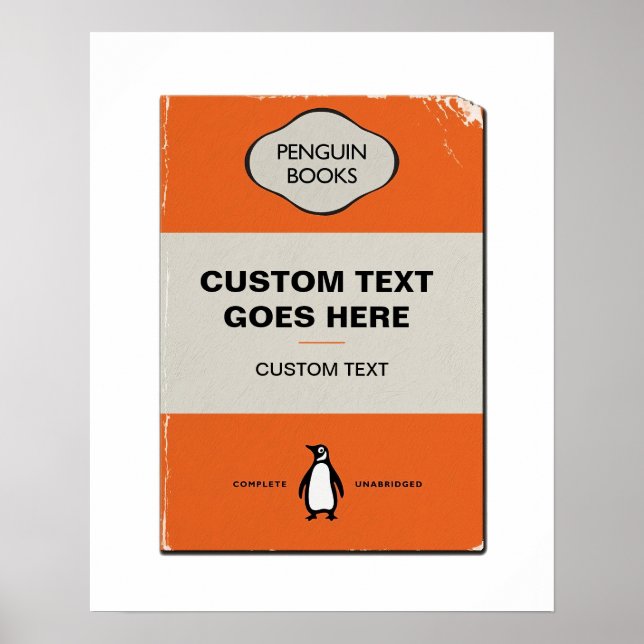 Custom Pinguin Book Cover Poster | Personalisiert (Vorne)