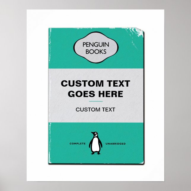 Custom Pinguin Book Cover Poster | Personalisiert (Vorne)