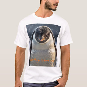 Custom Pinguin Vater Personalisiertes Vintages Fot T-Shirt
