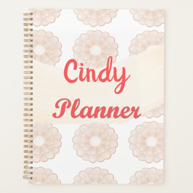 Custom Pink Anemone Planner Planer (Vorderseite)
