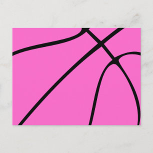 Custom Pink Basketball Postkarte