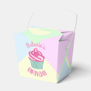 Custom Pink Birthday Cupcake Geschenkschachtel