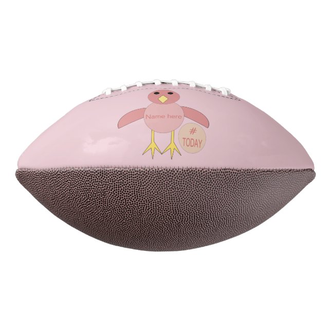 Custom Pink Birthday Girl Chick Football (Gedreht 270)