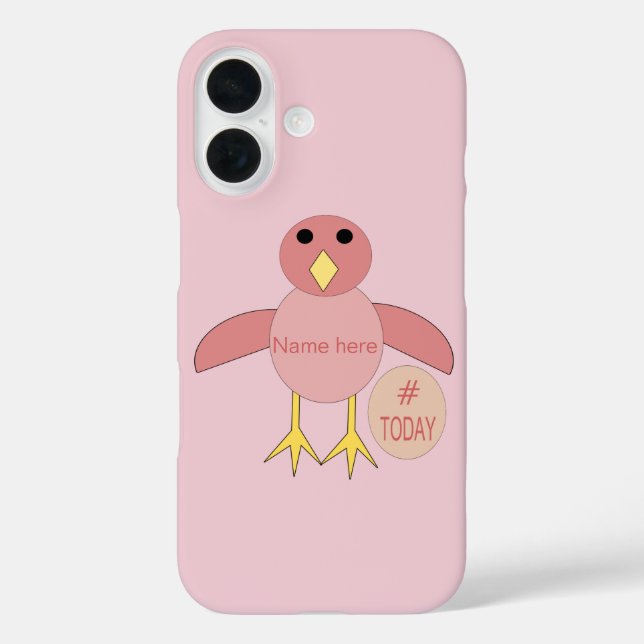 Custom Pink Birthday Girl Chick iPhone Case (Rückseite)