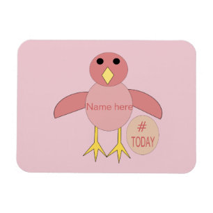 Custom Pink Birthday Girl Chick Magnet
