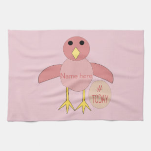 Custom Pink Birthday Girl Küchentuch