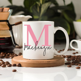 Custom Pink Birthday Mug Gift for Mom or Girls  Kaffeetasse
