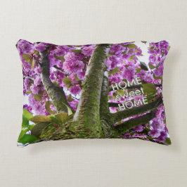 Custom Pink Blooming Tree Crown Photo - Dekokissen