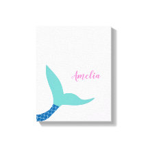 Custom Pink Blue aquamarin Magical Mermaid Schwanz