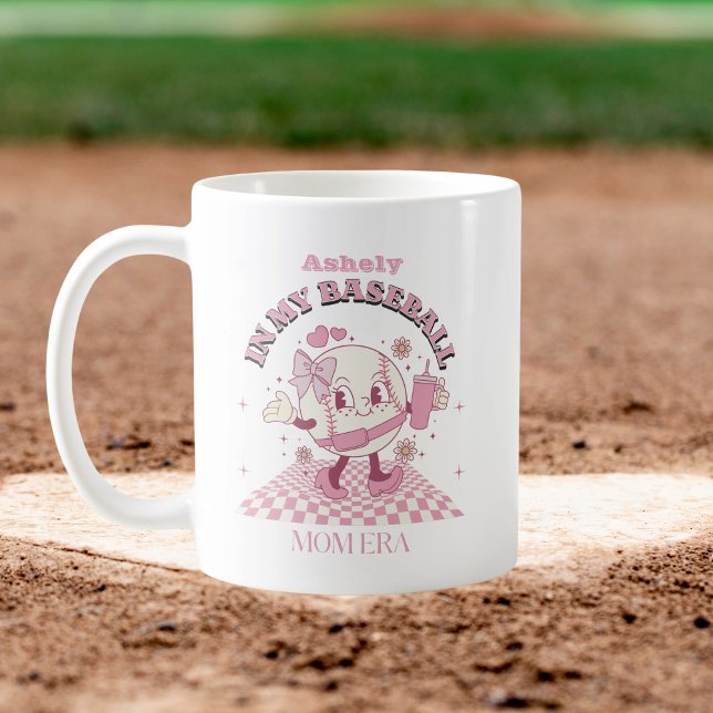 Custom Pink Bow Baseball Kaffeetasse (Von Creator hochgeladen)