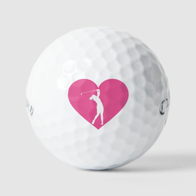 Custom Pink Callaway Golf Balls | Soft Feel Golfball (Vorderseite)