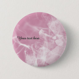 Custom pink crystal badge button