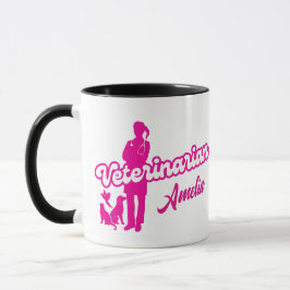 Custom Pink Doll Veterinary Girl Tasse