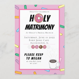 Custom Pink Donut Brunch Einladung