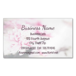 Custom Pink Florist Blume Floral Magnetische Visitenkarte