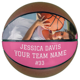 Custom Pink Girls Basketball für ihre Spielerinnen