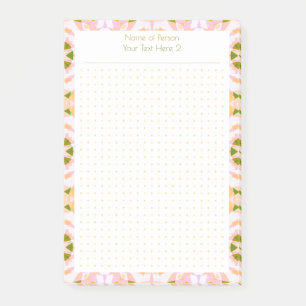 Custom Pink Green Dot Grid Student Geschenkplaner Post-it Klebezettel