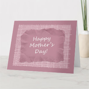 Custom Pink Happy Mother's Day Grußkarte Karte