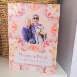 Custom Pink Lila Star Hochzeitstipendium Fotoblock