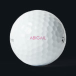Custom Pink Name Taylor Made Golf Balls Golfball<br><div class="desc">Individuelle Name Golf Balls. Rosa Text. Taylor Made.</div>