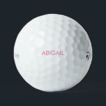 Custom Pink Name Taylor Made Golf Balls Golfball<br><div class="desc">Individuelle Name Golf Balls. Rosa Text. Taylor Made.</div>