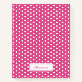 Custom Pink Polka Dot Spiral Notebook Notizbuch