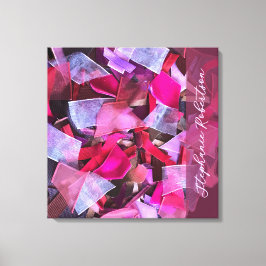 Custom Pink Purple Red Abstract 3D Effect Maximal Leinwanddruck