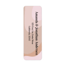 Custom Pink Retro Wave Wedding Rücksendeadresse