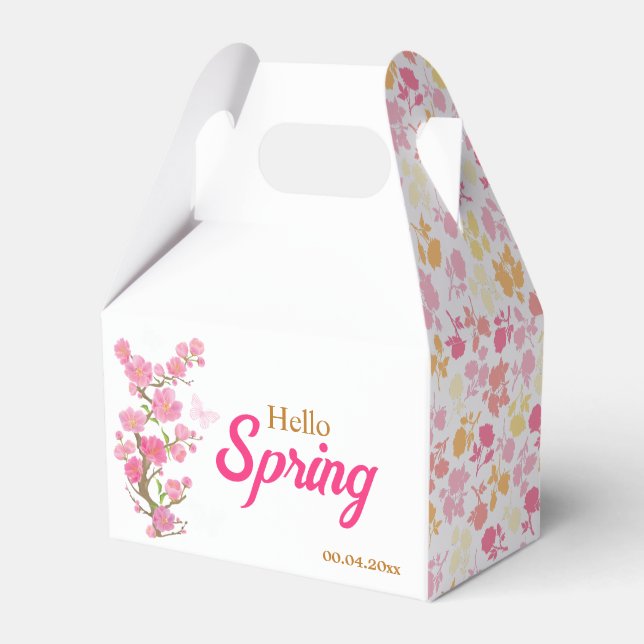Custom Pink Spring Flower Fevor Box Geschenkschachtel (Vorderseite)