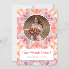 Custom Pink Star Wedding Magnet Danke Karte