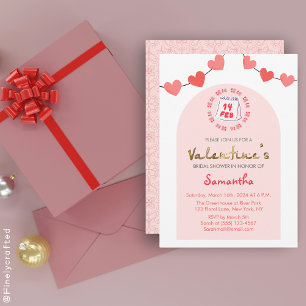 Custom Pink Valentine Day Brautparty Party Einladung