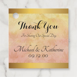 Custom Pink Yellow Matercolor Wasserfarbe Vielen D Geschenkanhänger