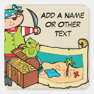 Custom Pirate Buried Treaspiates Stickers