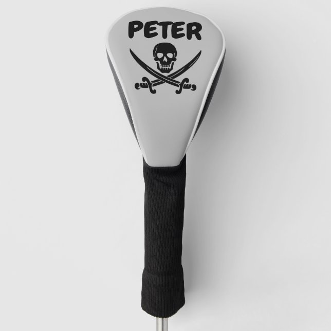 CUSTOM PIRATE SKULL GOLF TREIBERDECKE HEADCOVER (Vorderseite)