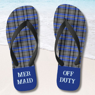 Custom Plaid Funny Beach Retirement Geschenke für  Flip Flops