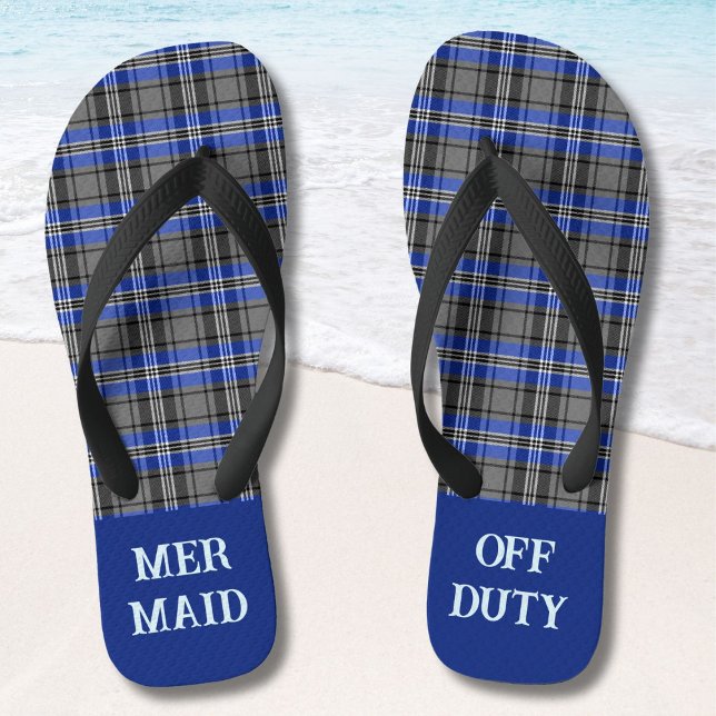 Custom Plaid Funny Beach Retirement Geschenke für  Flip Flops (Von Creator hochgeladen)