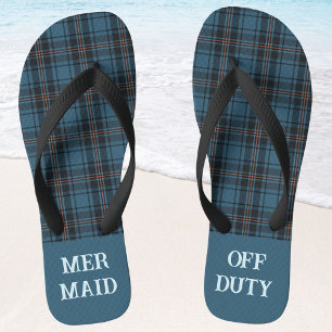 Custom Plaid Funny Beach Retirement Geschenke für Flip Flops
