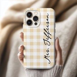 Custom Plaid Graduation Gift iPhone Case for Her