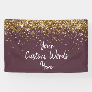 Custom Plane Lila Gold Geburtstagsparty Foto Stand Banner