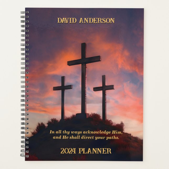 Custom Planer Jesus Lion Sunset Cross Hintergrund (Vorderseite)