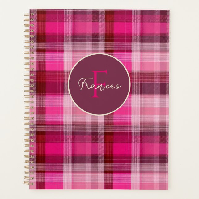 Custom Planner Gingham Pattern Style Planer (Vorderseite)