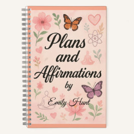 Custom Plans & Affirmations Notebook Gift Notizbuch