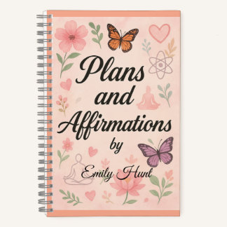 Custom Plans & Affirmations Notebook Gift Notizbuch