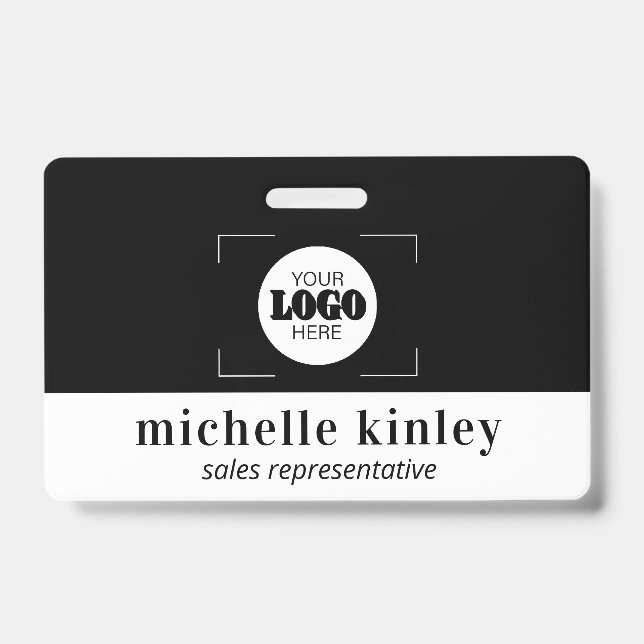 Custom plastic name badge logo QR code ID badge Ausweis (Vorderseite)