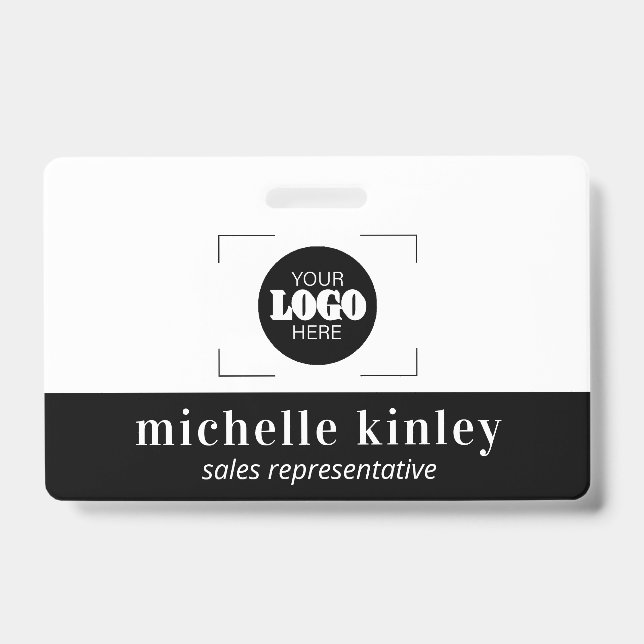 Custom plastic name badge logo QR code ID badge Ausweis (Vorderseite)