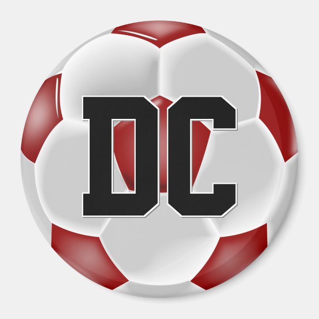 Custom-Player-Nummer des Red Soccer Ball/Letter Sp Magnet (Vorne)
