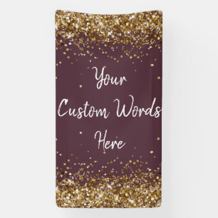 Custom Plum Lila Gold Geburtstagsparty Foto Prop Banner