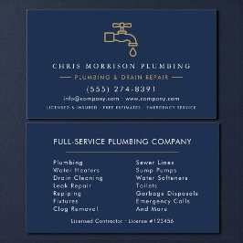 Custom Plumber Visitenkarte